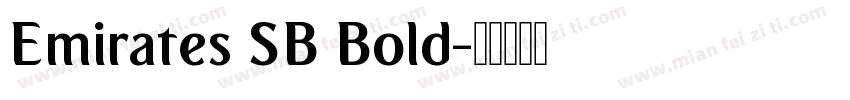Emirates SB Bold字体转换